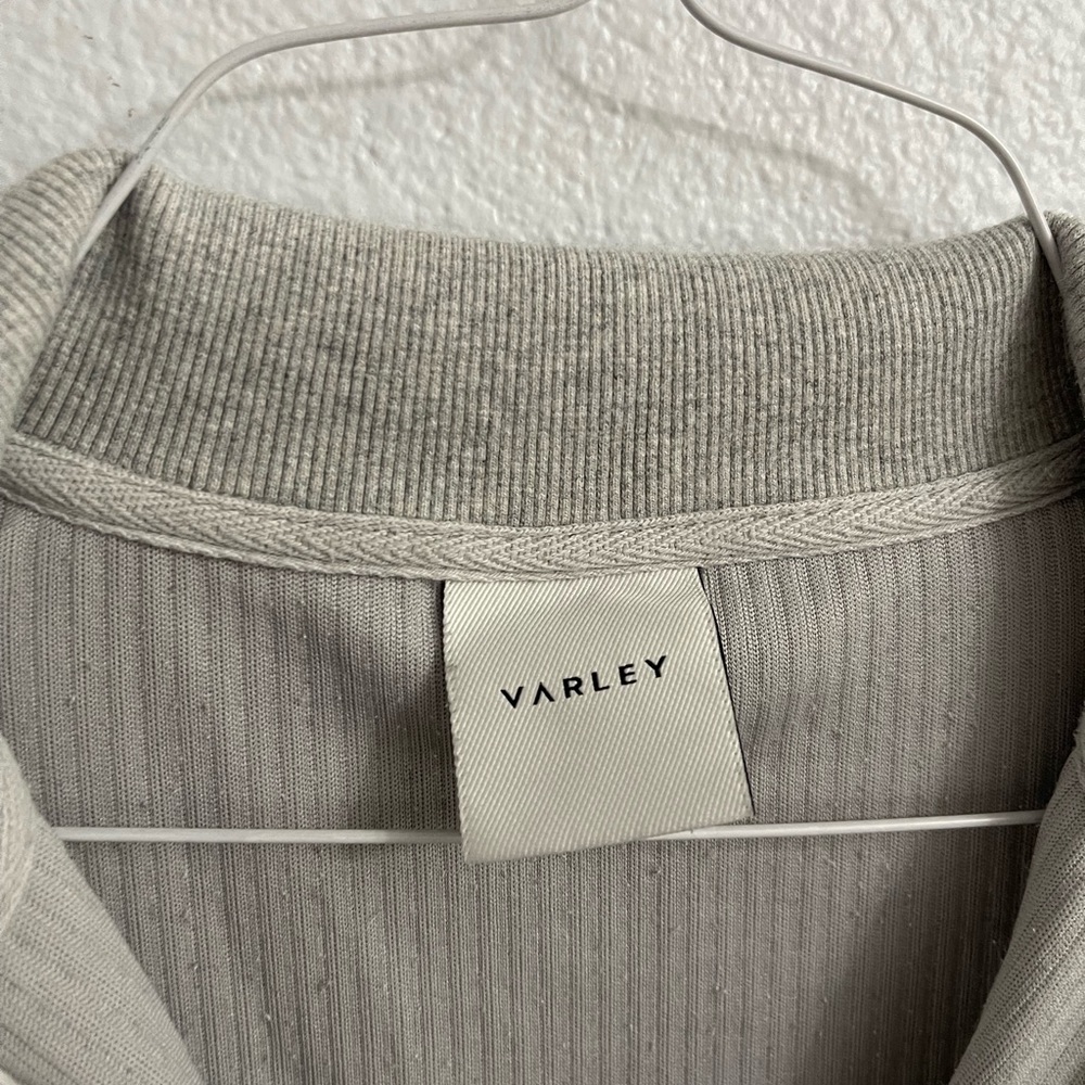 Varley Cyrus Half Zip Ribbed Gray Size Small - Picture 12 of 13